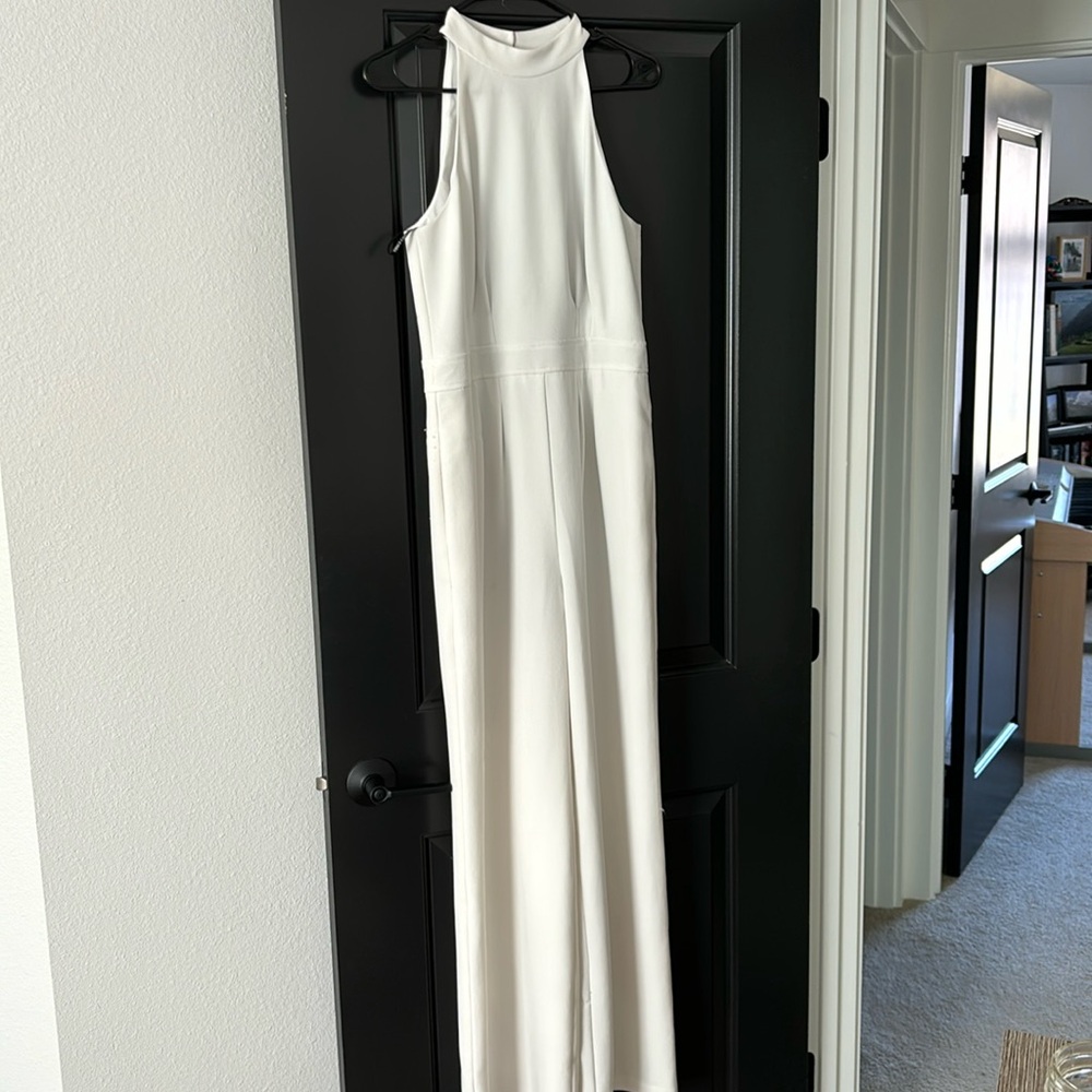 White halter Vince Camuto jumpsuit size 6